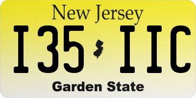 NJ license plate I35IIC