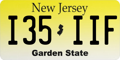 NJ license plate I35IIF