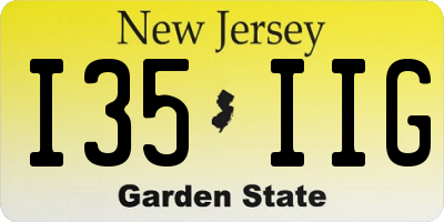 NJ license plate I35IIG