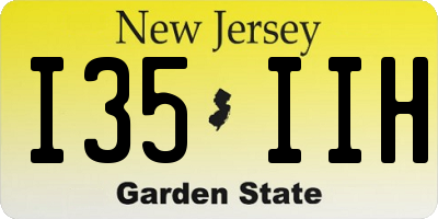NJ license plate I35IIH