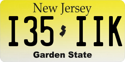 NJ license plate I35IIK