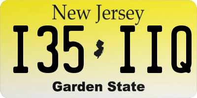 NJ license plate I35IIQ
