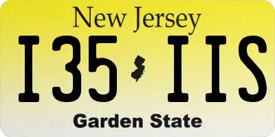 NJ license plate I35IIS