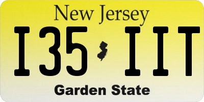 NJ license plate I35IIT