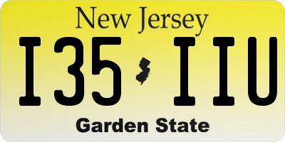 NJ license plate I35IIU