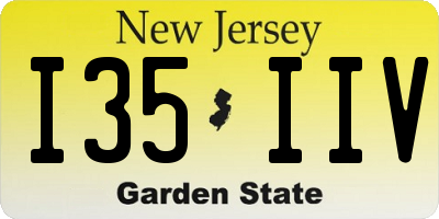 NJ license plate I35IIV