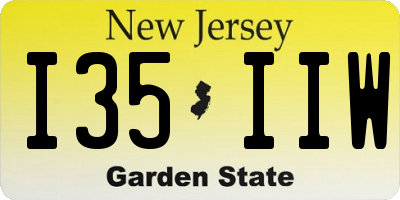 NJ license plate I35IIW