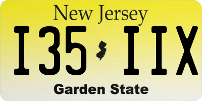 NJ license plate I35IIX