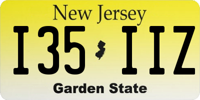 NJ license plate I35IIZ