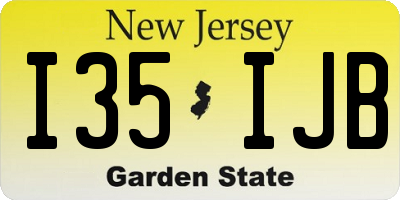 NJ license plate I35IJB