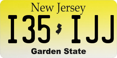 NJ license plate I35IJJ