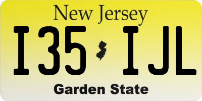 NJ license plate I35IJL
