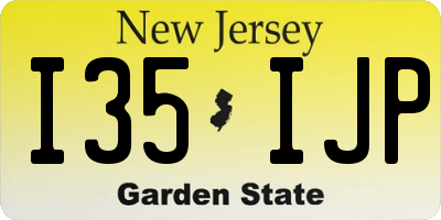 NJ license plate I35IJP