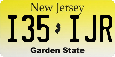 NJ license plate I35IJR
