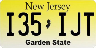 NJ license plate I35IJT