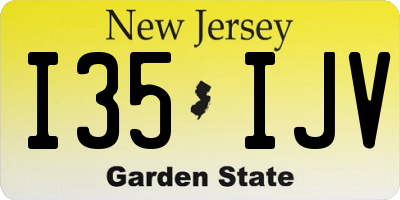 NJ license plate I35IJV