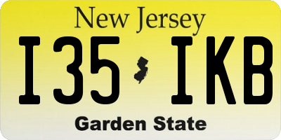 NJ license plate I35IKB