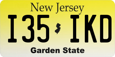 NJ license plate I35IKD