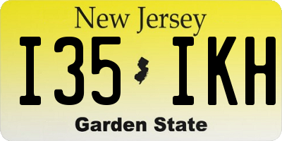 NJ license plate I35IKH