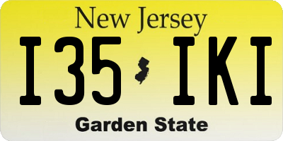 NJ license plate I35IKI