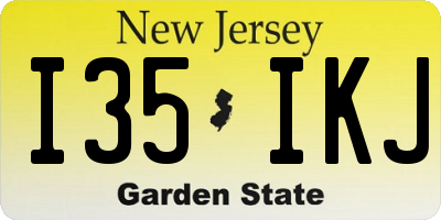 NJ license plate I35IKJ