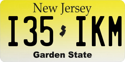NJ license plate I35IKM
