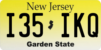 NJ license plate I35IKQ