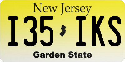 NJ license plate I35IKS