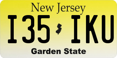 NJ license plate I35IKU