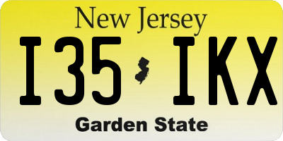 NJ license plate I35IKX