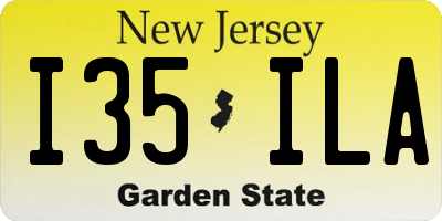 NJ license plate I35ILA