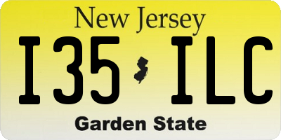 NJ license plate I35ILC