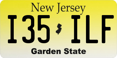 NJ license plate I35ILF