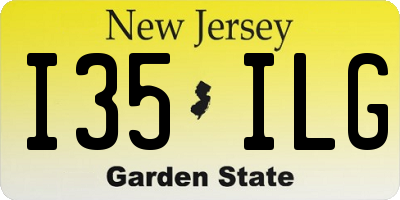 NJ license plate I35ILG