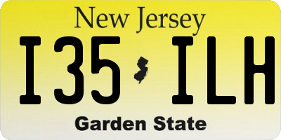 NJ license plate I35ILH