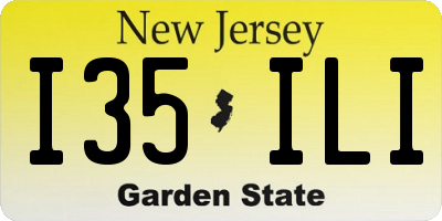 NJ license plate I35ILI