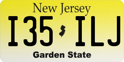 NJ license plate I35ILJ