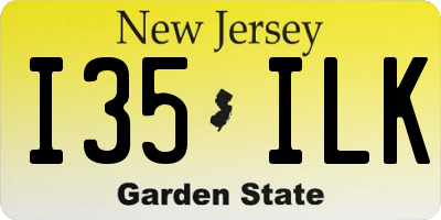 NJ license plate I35ILK