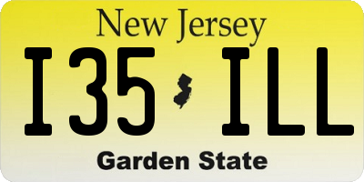 NJ license plate I35ILL