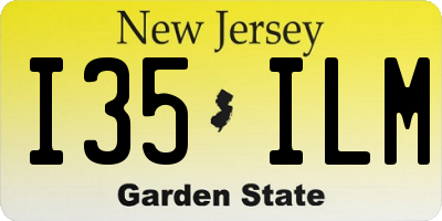 NJ license plate I35ILM