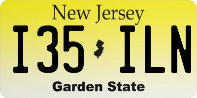 NJ license plate I35ILN