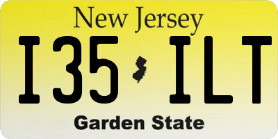 NJ license plate I35ILT