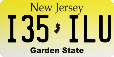 NJ license plate I35ILU