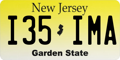 NJ license plate I35IMA