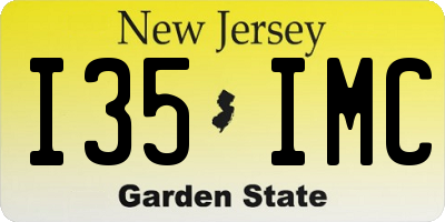 NJ license plate I35IMC