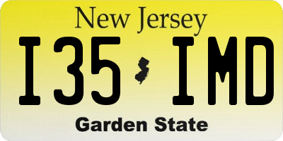 NJ license plate I35IMD
