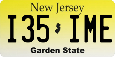 NJ license plate I35IME