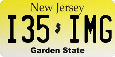 NJ license plate I35IMG
