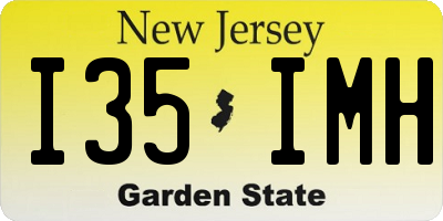 NJ license plate I35IMH