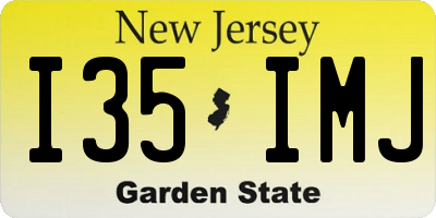 NJ license plate I35IMJ
